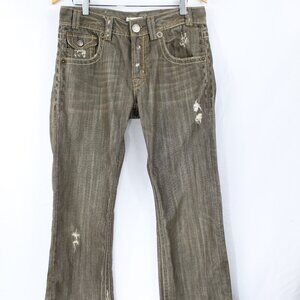MEK LEISURE IN ROUTE DENIM HAUTE RAG TAIWAN 98% COTTON 2% SPANDEX SIZE 32 Grunge